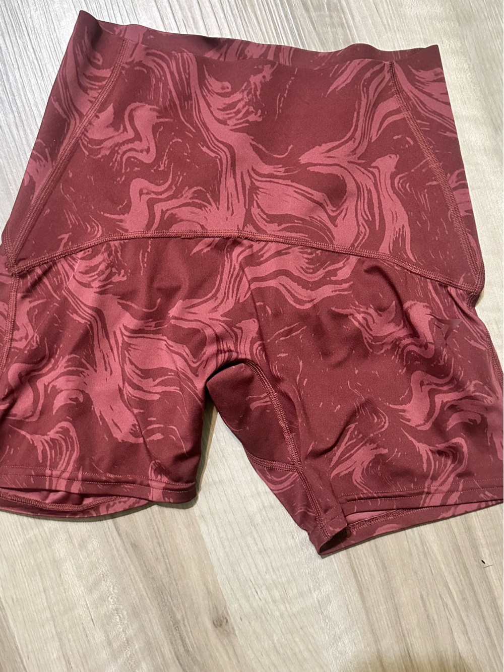 Maroon Swirl Print Strapless Top